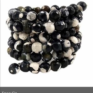 savvy cie beaded bracelet stainless steel